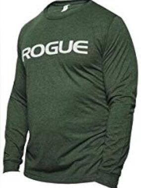 Rogue Men's Long Sleeve Shirt in Green with White Logo